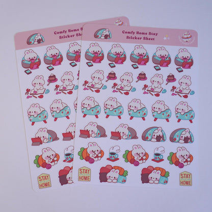 Comfy Home Stay sticker sheet