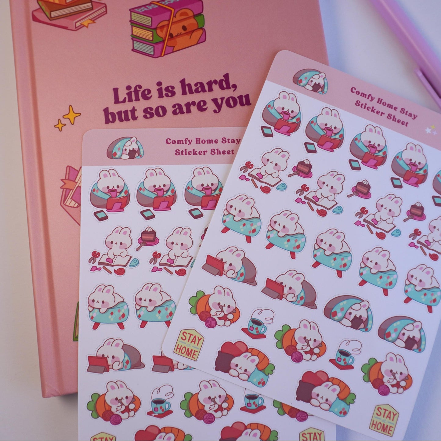 Comfy Home Stay sticker sheet