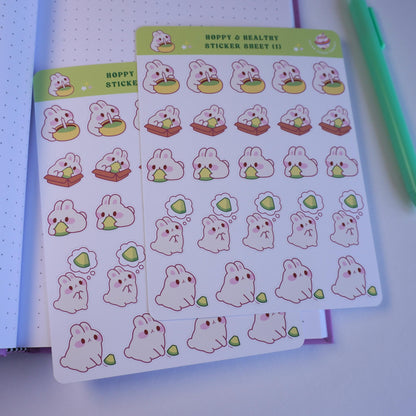 Hoppy and Healthy (1) sticker sheet