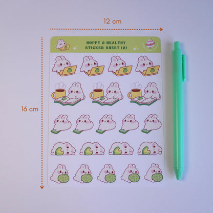 Hoppy and Healthy (2) sticker sheet
