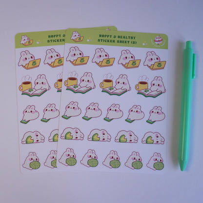 Hoppy and Healthy (2) sticker sheet