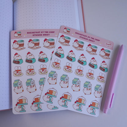 Breakfast at the Coop sticker sheet
