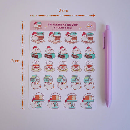 Breakfast at the Coop sticker sheet