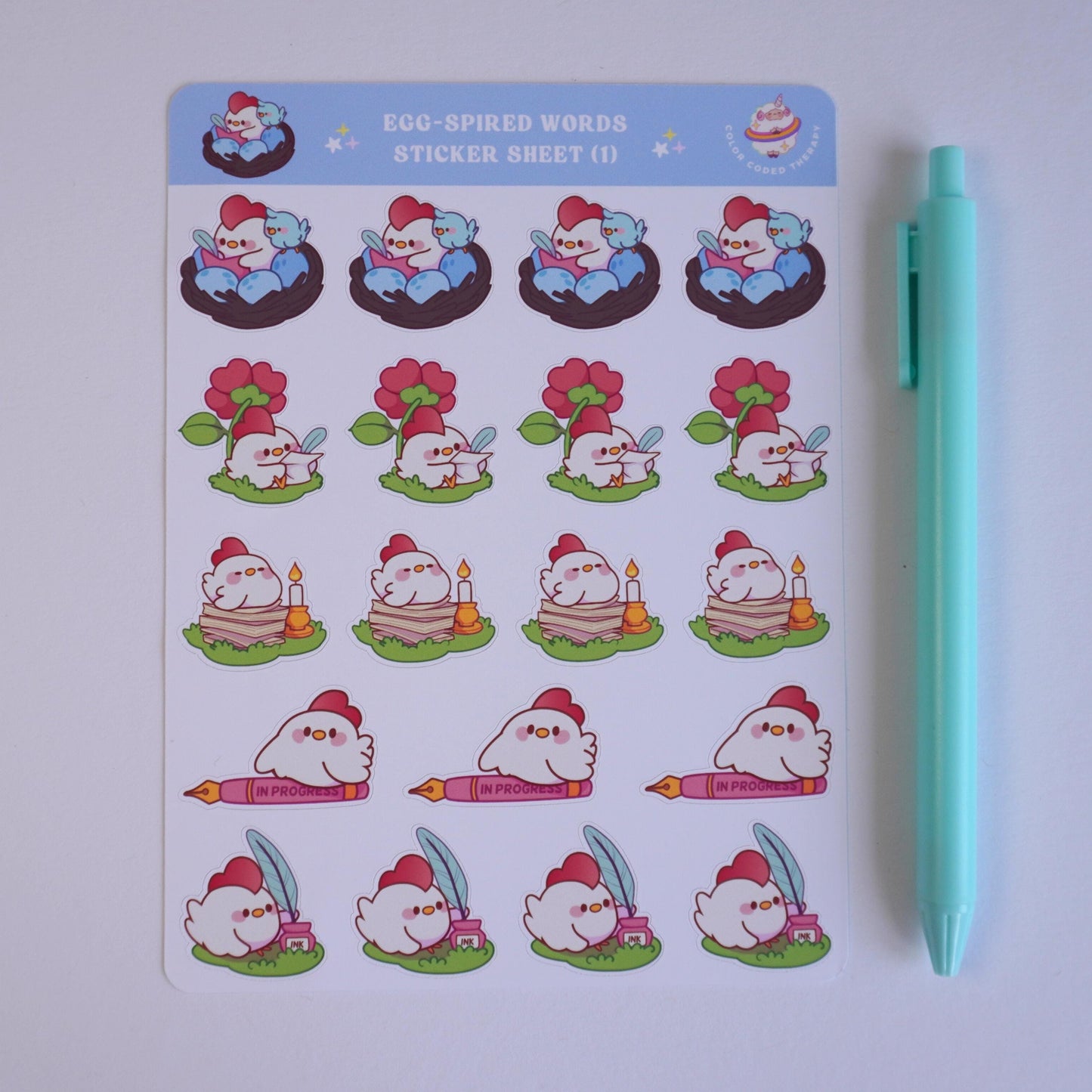 Egg-spired Words (1) sticker sheet
