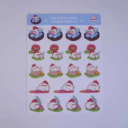 Egg-spired Words (1) sticker sheet