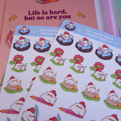 Egg-spired Words (1) sticker sheet