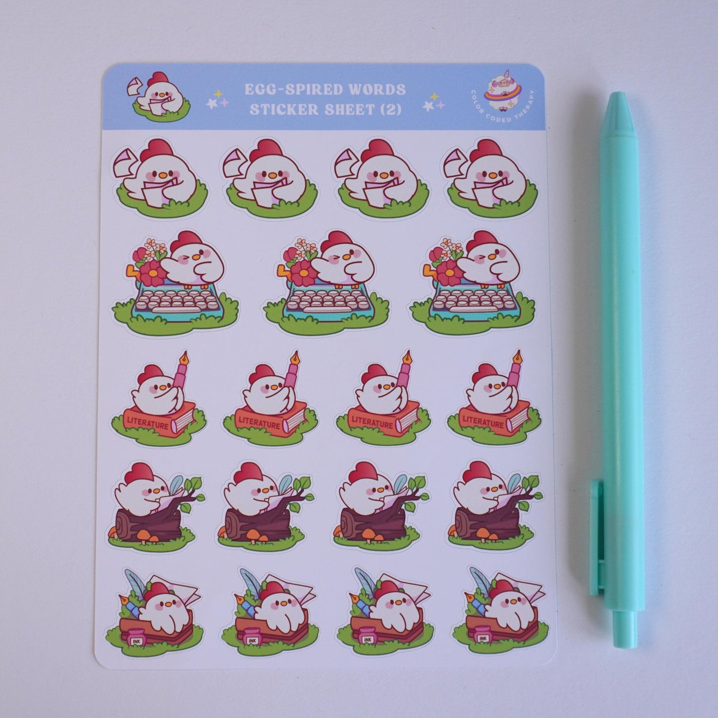 Egg-spired Words (2) sticker sheet