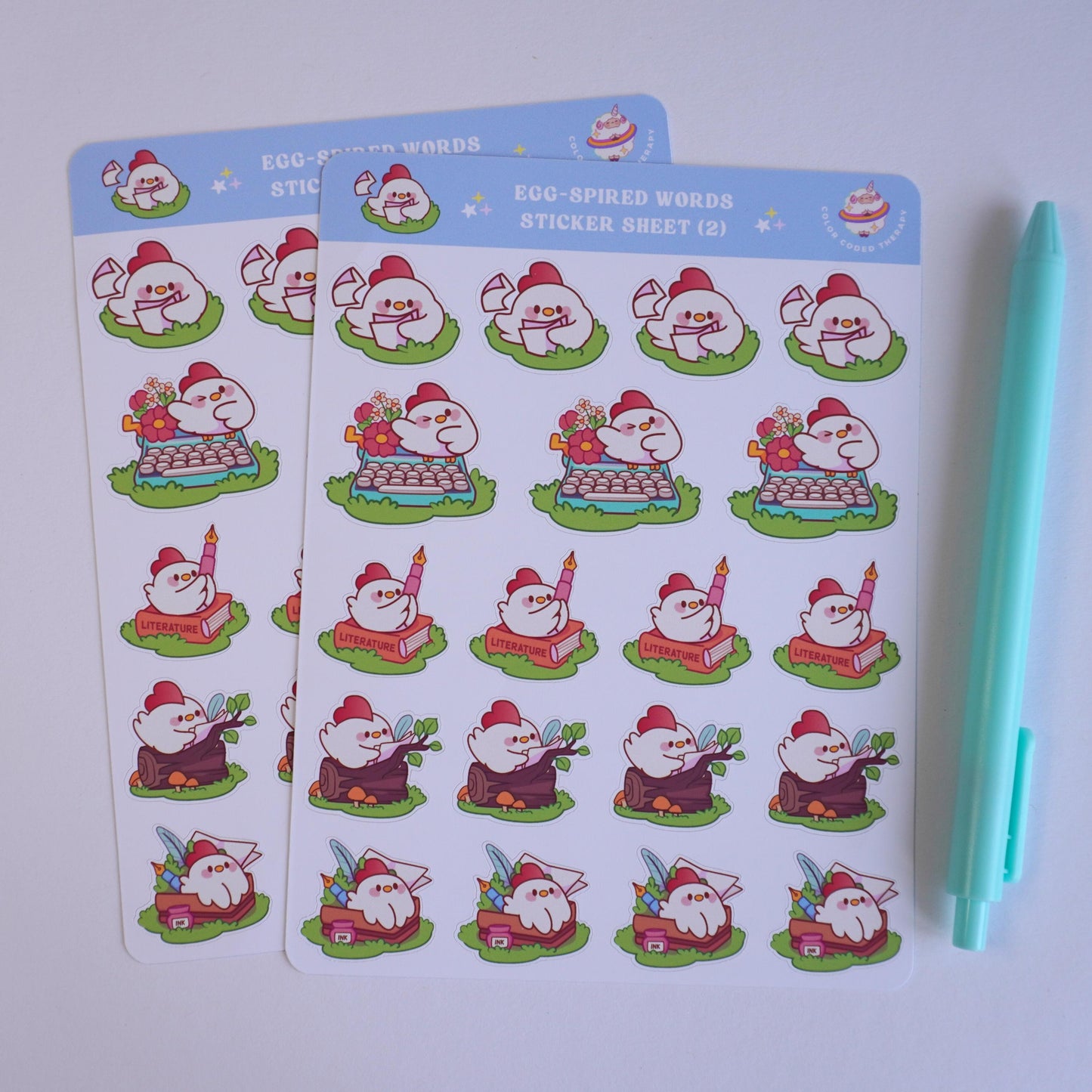 Egg-spired Words (2) sticker sheet