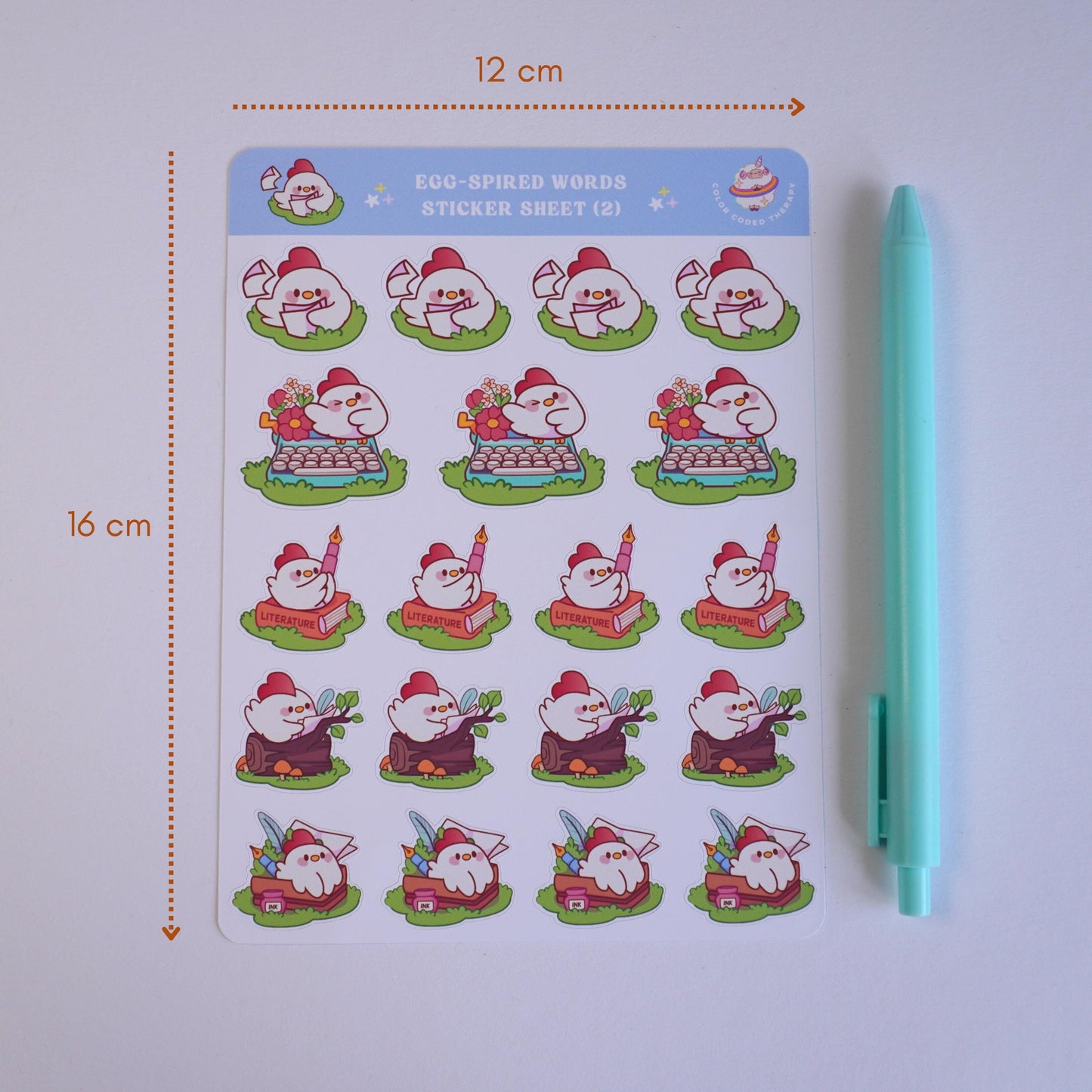Egg-spired Words (2) sticker sheet