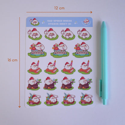 Egg-spired Words (2) sticker sheet