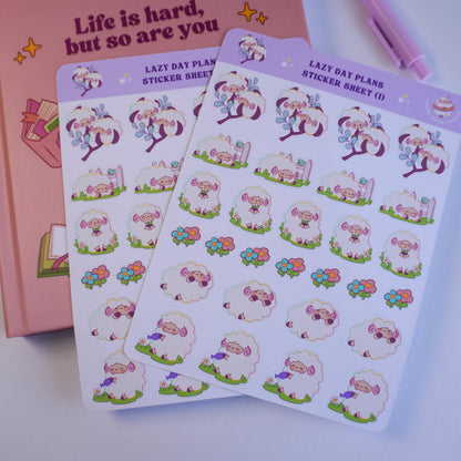 Lazy Day Plans (1) sticker sheet