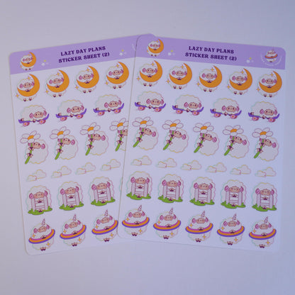 Lazy Day Plans (2) sticker sheet
