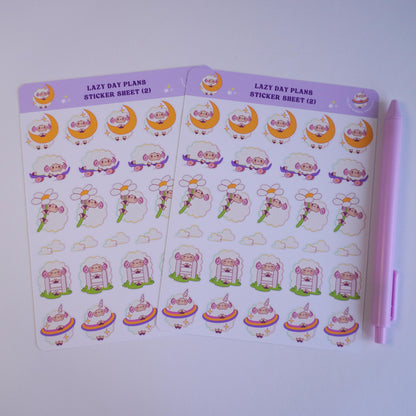 Lazy Day Plans (2) sticker sheet