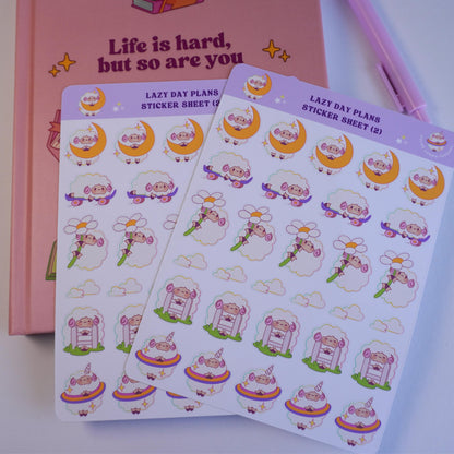Lazy Day Plans (2) sticker sheet