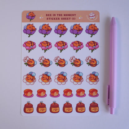 Bee in the Moment (1) sticker sheet