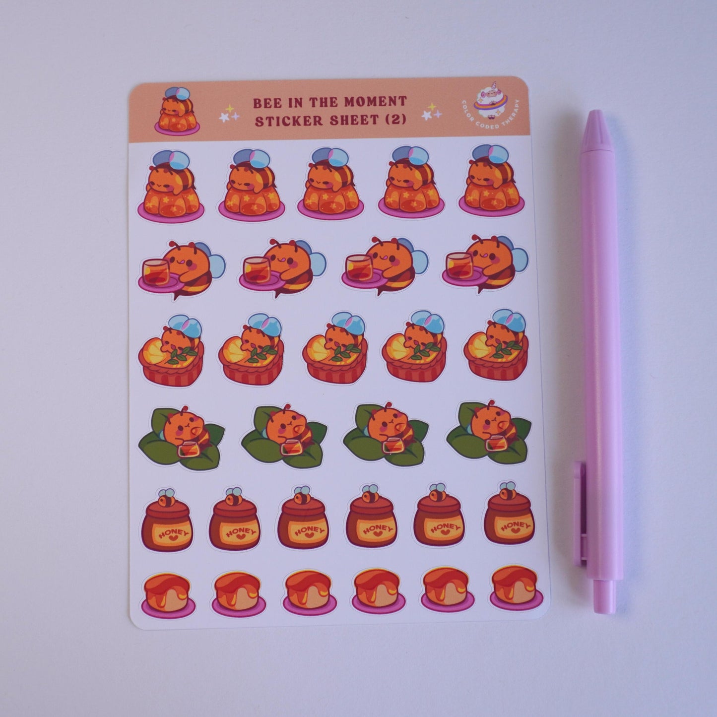 Bee in the Moment (2) sticker sheet