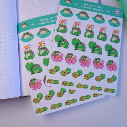 Toadally Zen (1) sticker sheet
