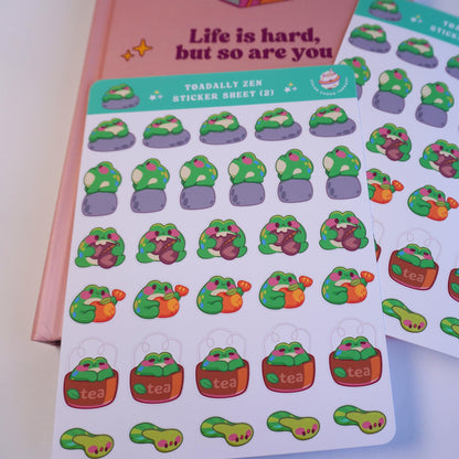Toadally Zen (2) sticker sheet