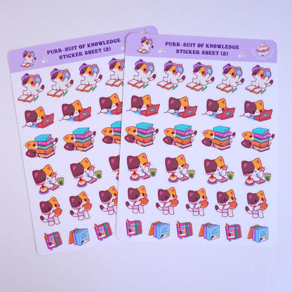 Purr-suit of Knowledge (2) sticker sheet