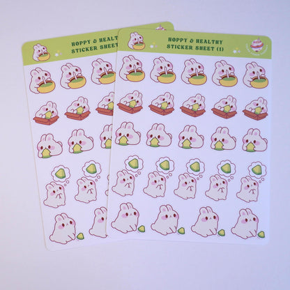 Hoppy and Healthy (1) sticker sheet
