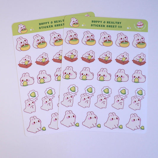 Hoppy and Healthy (1) sticker sheet