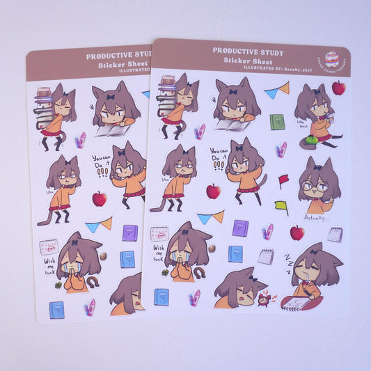 Productive study planner sticker sheet