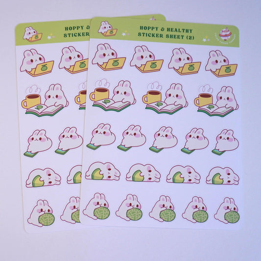 Hoppy and Healthy (2) sticker sheet