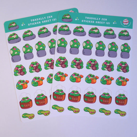 Toadally Zen (2) sticker sheet