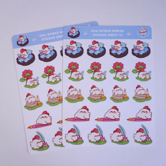 Egg-spired Words (1) sticker sheet