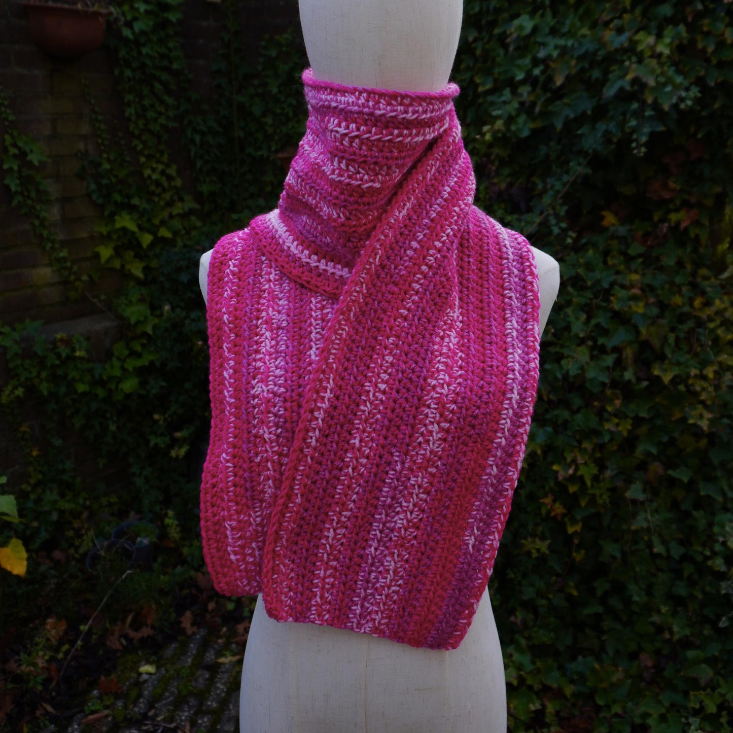 Pink Cat Ear Beanie and Scarf Set