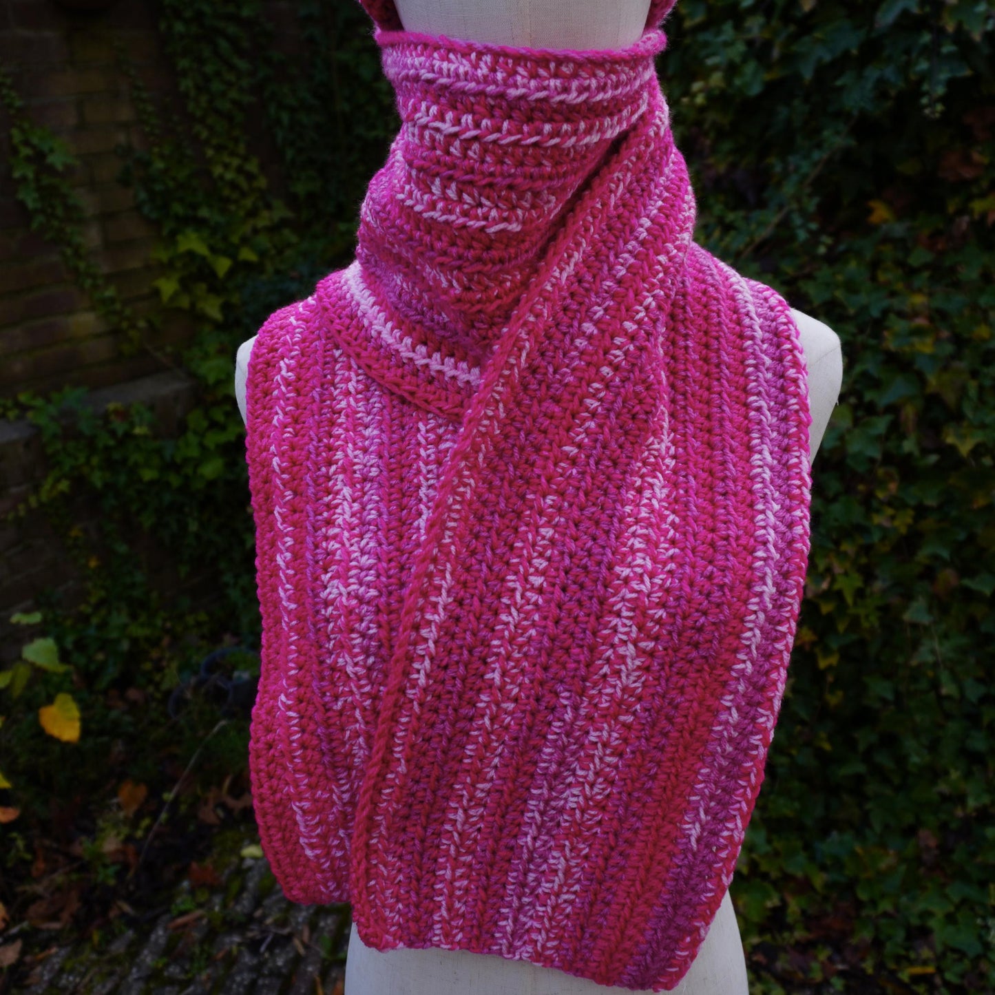 Pink Cat Ear Beanie and Scarf Set