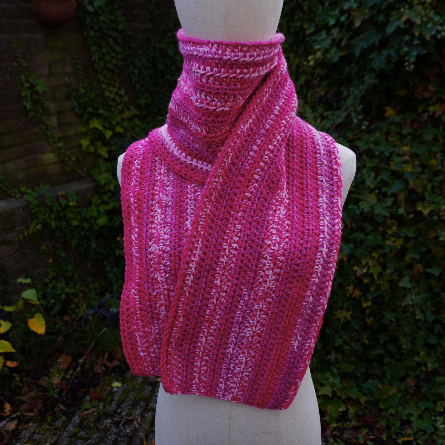 Pink Cat Ear Beanie and Scarf Set