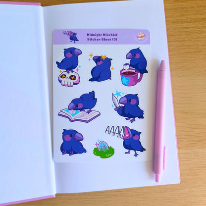 Midnight mischief (3) sticker sheet