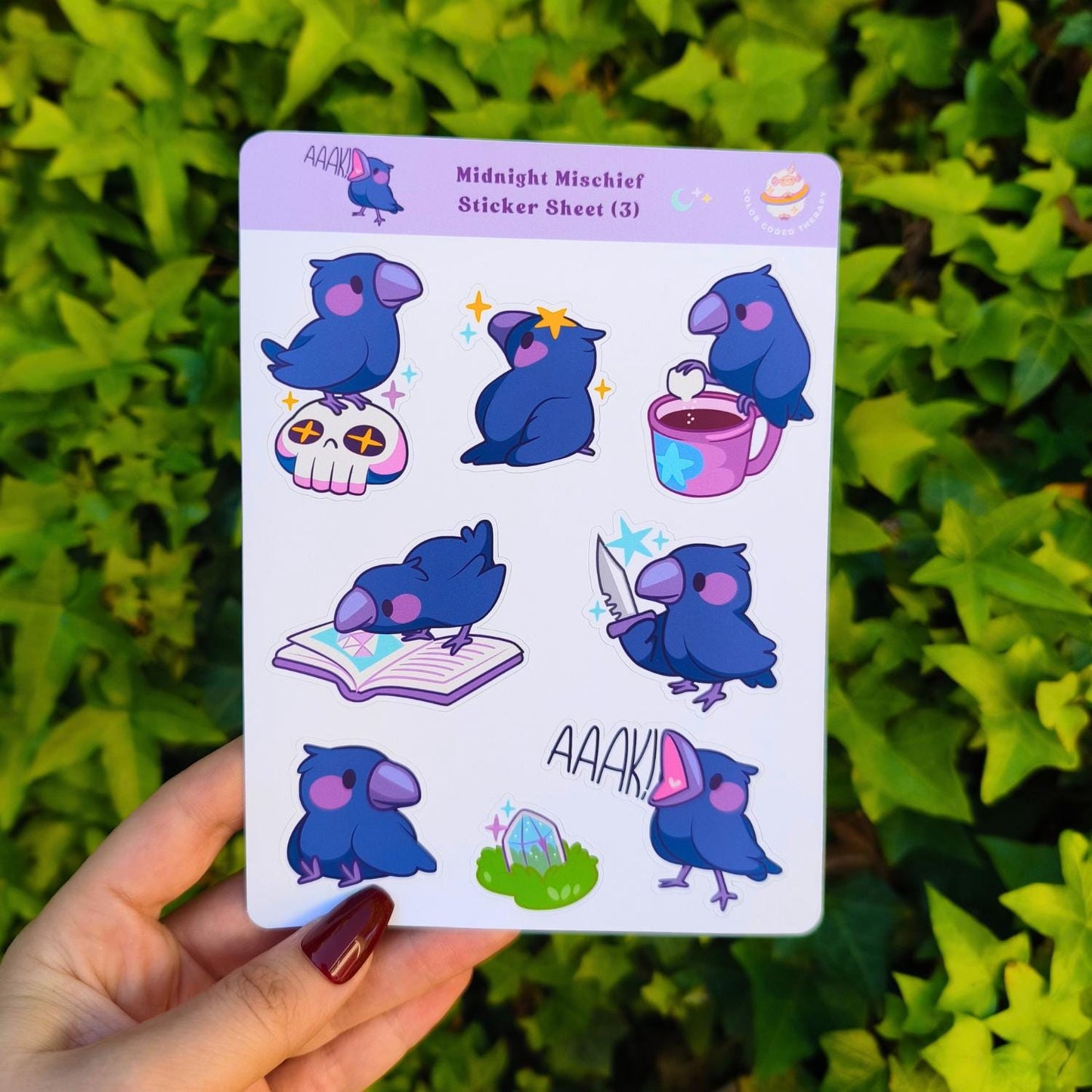 Midnight mischief (3) sticker sheet