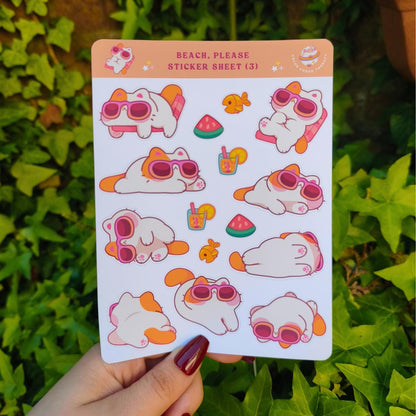 Beach, please (3) sticker sheet