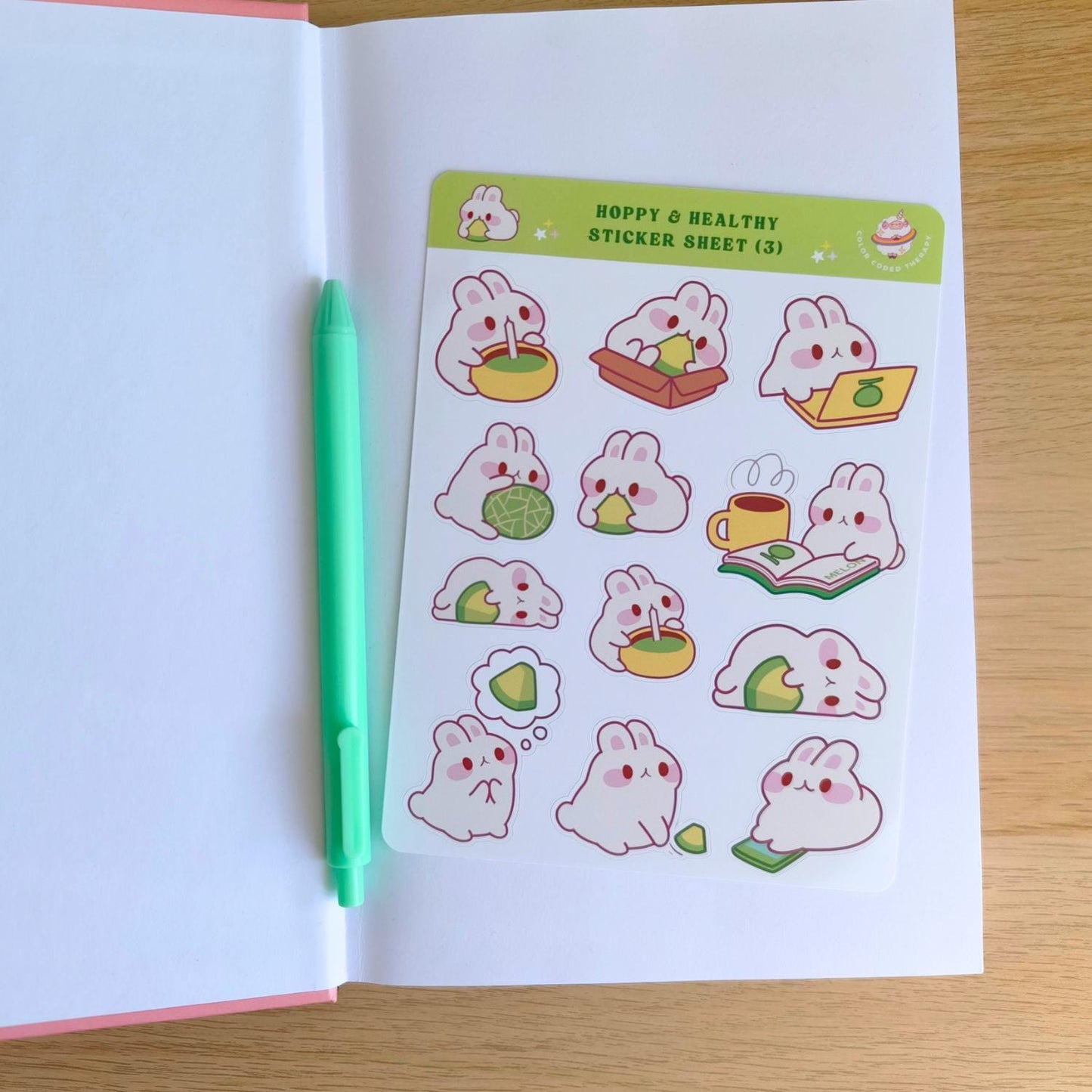 Hoppy & healthy (3) sticker sheet