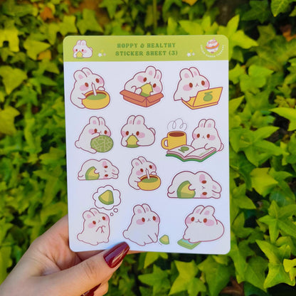 Hoppy & healthy (3) sticker sheet