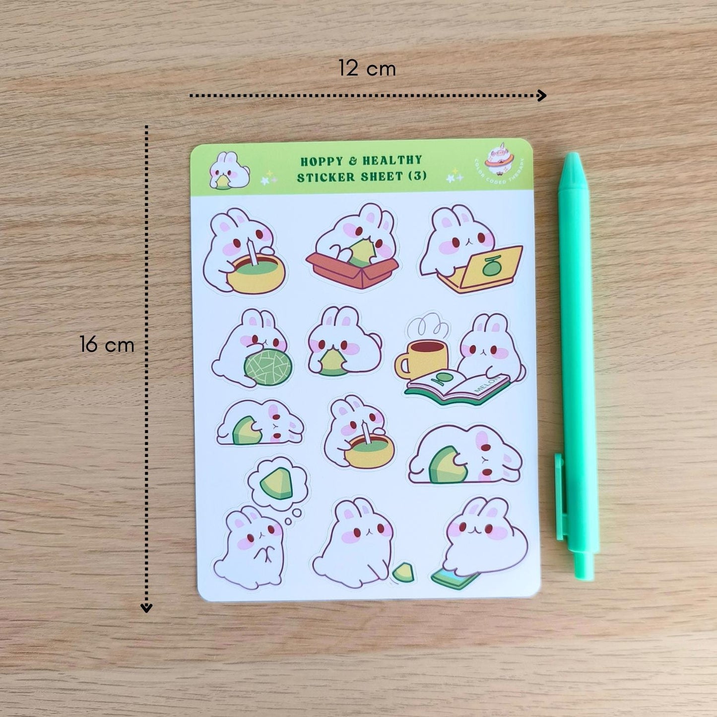 Hoppy & healthy (3) sticker sheet
