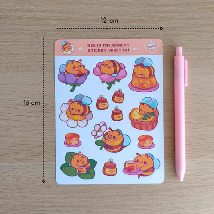 Bee in the moment (3) sticker sheet