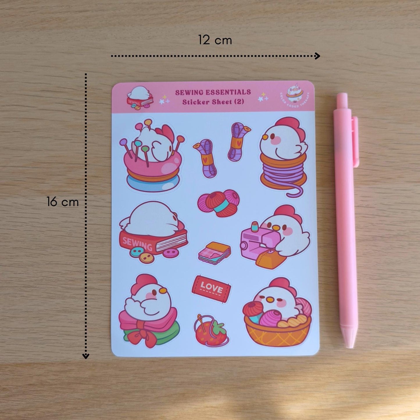 Sewing essentials (2) sticker sheet