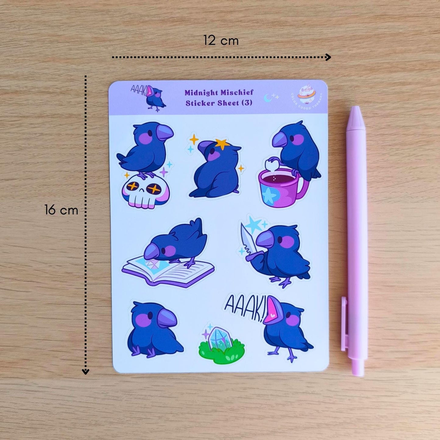 Midnight mischief (3) sticker sheet