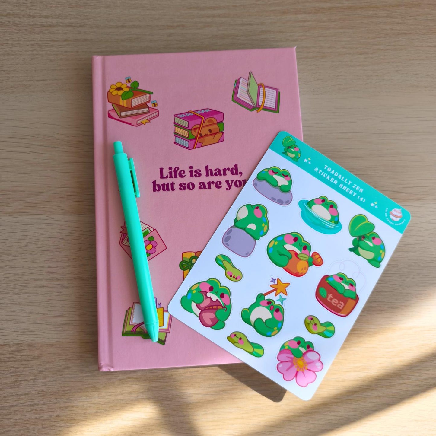 Toadally zen (4) sticker sheet