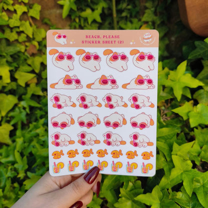 Beach, please (2) sticker sheet