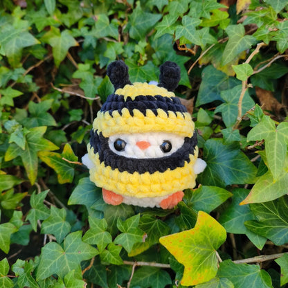 Chicken cosplaying bumblebee