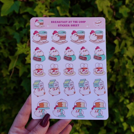 Breakfast at the Coop sticker sheet