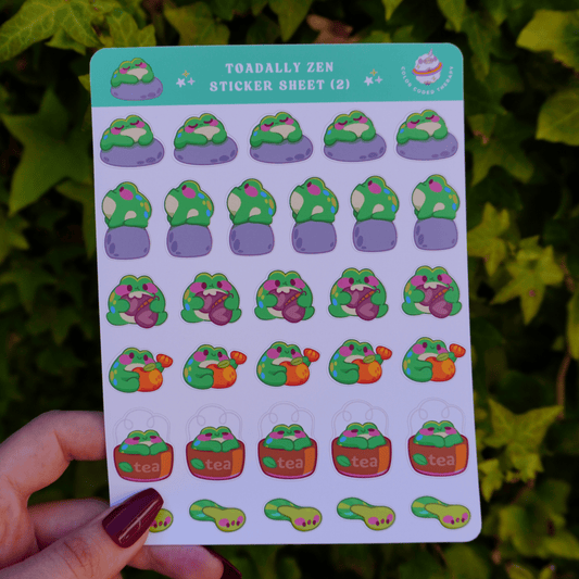 Toadally Zen (2) stickervel